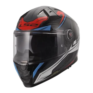 LS2 FF811 Vector II Carbon Savage Helmet White/Blue/Red