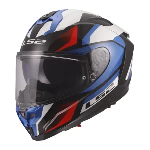 LS2 FF817 Challenger II Viper Helmet White/Blue/Red, Motoee.com