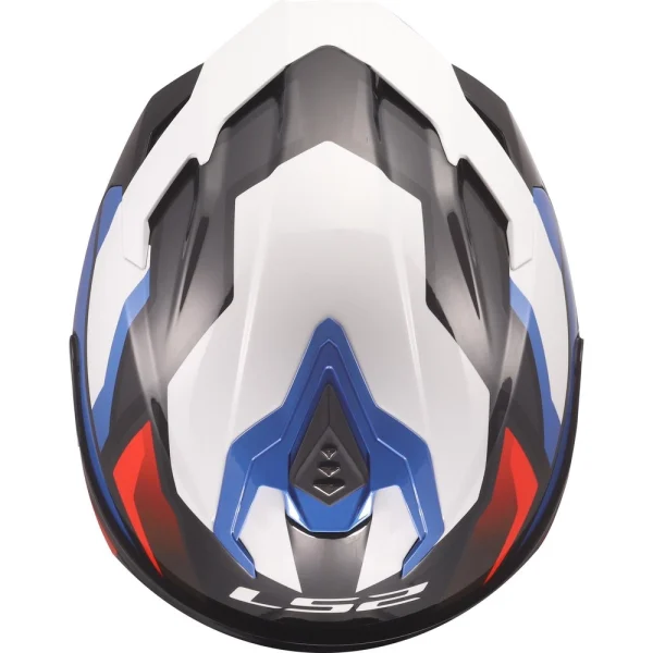 LS2 FF817 Challenger II Viper Helmet White/Blue/Red