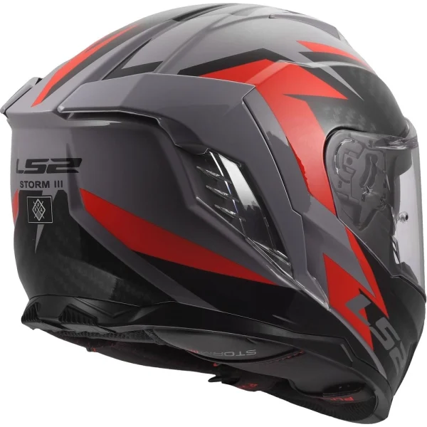 LS2 FF818 Storm III Dynamo Helmet Grey/Red