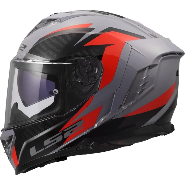 LS2 FF818 Storm III Dynamo Helmet Grey/Red
