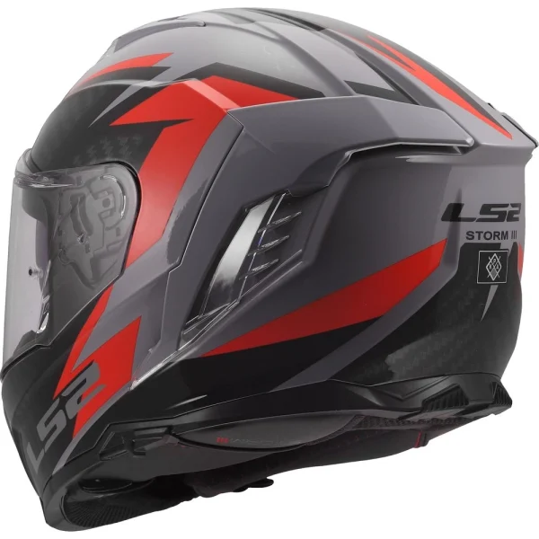 LS2 FF818 Storm III Dynamo Helmet Grey/Red
