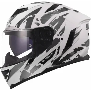LS2 FF818 Storm III Kaos Helmet White/Grey, Motoee.com
