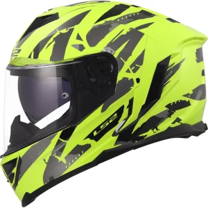 LS2 FF818 Storm III Kaos Helmet Yellow/Black, Motoee.com
