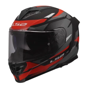 LS2 FF818 Storm III Komai Helmet Black/Red, Motoee.com