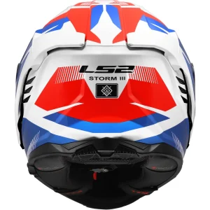 LS2 FF818 Storm III Komai Helmet White/Blue/Red, Motoee.com