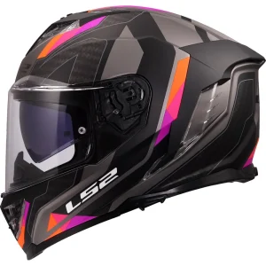 LS2 FF818 Storm III Sporty Helmet Grey/Purple, Motoee.com