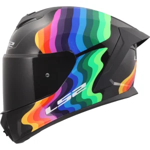 LS2 FF820 Rapid III Flow Helmet Black/Multi, Motoee.com