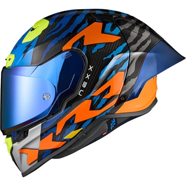 Nexx X.R3R Ziger Carbon Helmet Orange/Blue