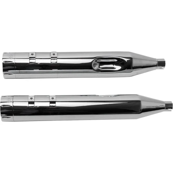 S&S Cycle 4-1/2" MK45 Touring Slip-On Mufflers Chrome Tracer