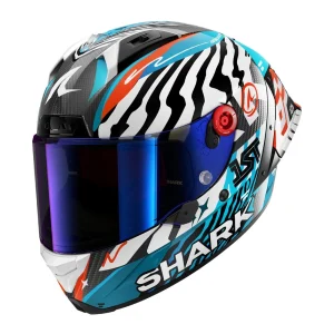 Shark Aeron GP FIM 2 Speed Fancy Carbon шлем интеграл карбон/белый/синий
