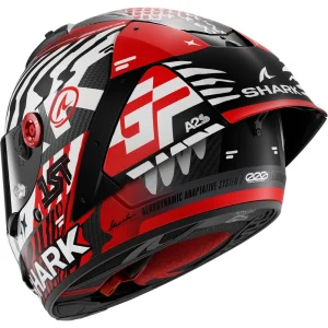 Shark Aeron GP FIM 2 Speed Fancy Carbon Helmet Matte Red/Carbon, Motoee.com