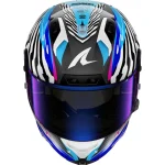 Shark Aeron Speed Fancy Carbon kinnine kiiver valge/sinine