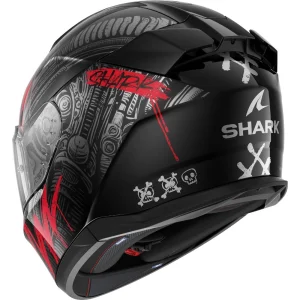 Shark D-Skwal 3 Shiever Helmet Black/Anthracite/Red, Motoee.com