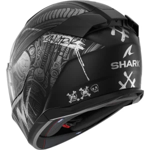 Shark D-Skwal 3 Shiever Helmet Matte Black/Silver, Motoee.com