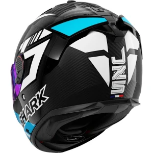Shark Spartan GT Pro Carbon Zarco Track Racer Helmet Carbon/White/Blue, Motoee.com