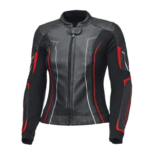 Held Debbie 3 Ladies Leather Jacket Black/Neon Red