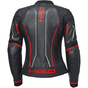 Held Debbie 3 Ladies Leather Jacket Black/Neon Red, Motoee.com