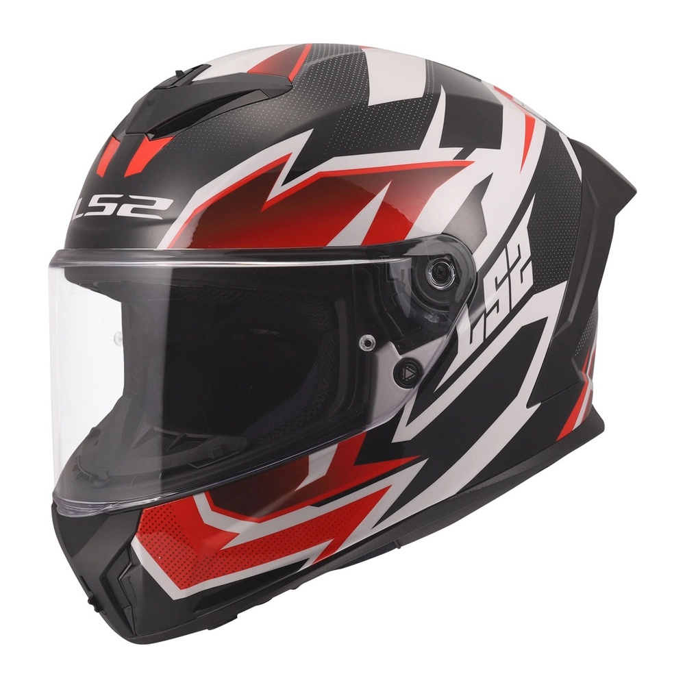 LS2 FF820 Rapid III Xtrem Helmet White/Black/Red • Motoee.com