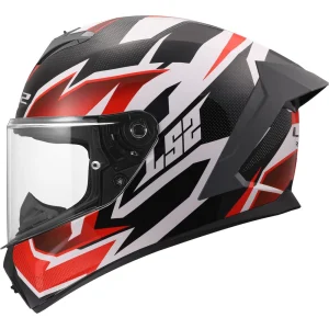 LS2 FF820 Rapid III Xtrem Helmet White/Black/Red, Motoee.com