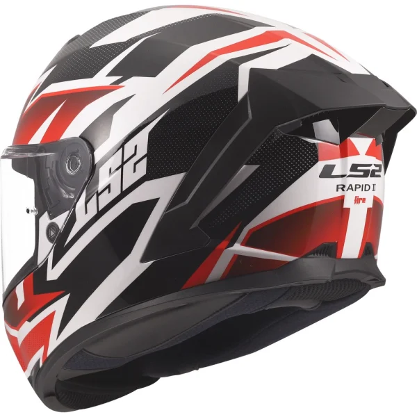 LS2 FF820 Rapid III Xtrem Helmet White/Black/Red