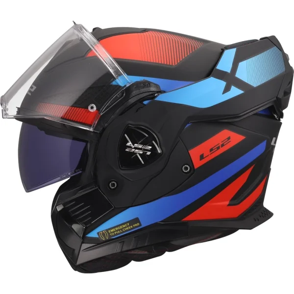 LS2 FF901 Advant X Nova шлем интеграл чёрный/красный/синий