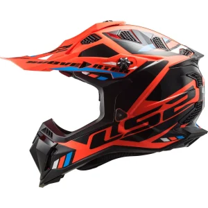 LS2 MX700 Subverter Evo II Stomp MX Helmet Black/Neon Orange, Motoee.com