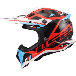 LS2 MX700 Subverter Evo II Stomp MX Helmet White/Blue/Red, Motoee.com