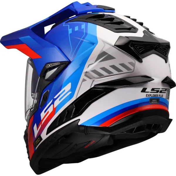 LS2 MX701 Explorer Hexa Enduro Helmet White/Blue/Red