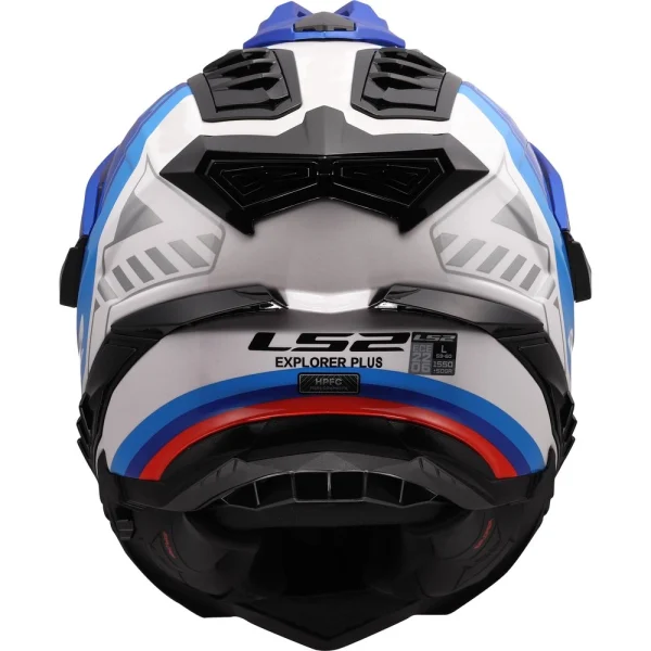 LS2 MX701 Explorer Hexa Enduro Helmet White/Blue/Red