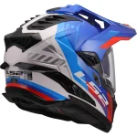 LS2 MX701 Explorer Hexa Enduro Helmet White/Blue/Red