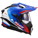 LS2 MX701 Explorer Hexa Enduro Helmet White/Blue/Red
