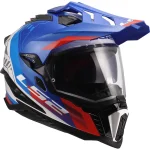 LS2 MX701 Explorer Hexa Enduro Helmet White/Blue/Red