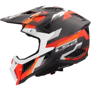 LS2 MX703 X-Force Phantom MX Helmet Orange/Red