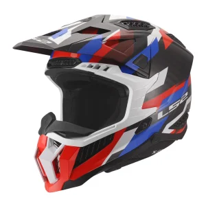LS2 MX703 X-Force Phantom MX Helmet White/Blue/Red