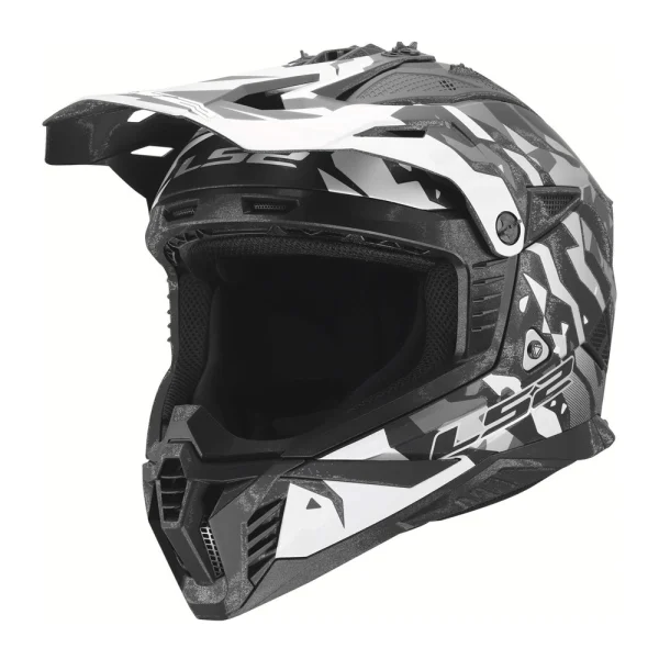 LS2 MX708 Fast II Grotesk MX Helmet Black/Grey
