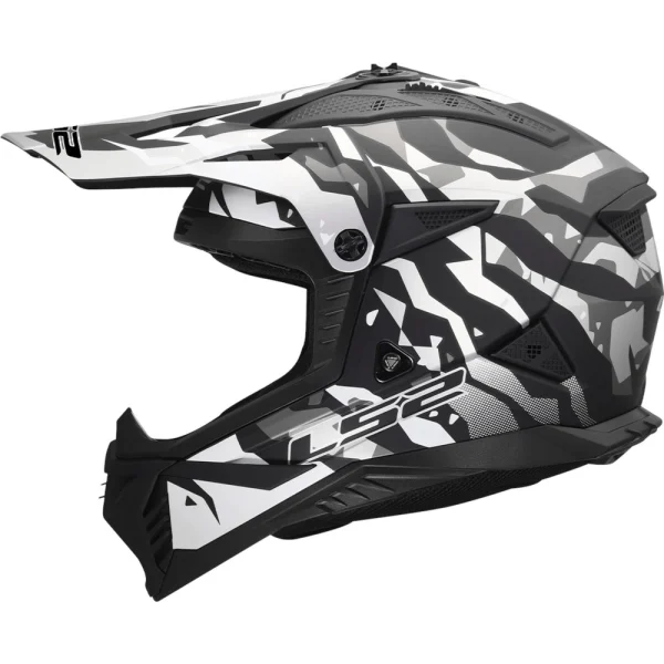 LS2 MX708 Fast II Grotesk MX Helmet Black/Grey