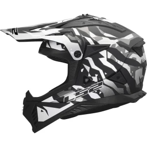 LS2 MX708 Fast II Grotesk MX Helmet Black/Grey, Motoee.com
