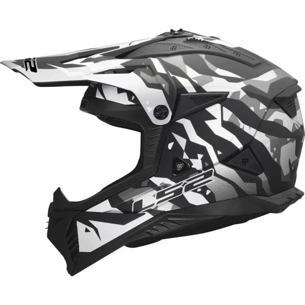 LS2 MX708 Fast II Grotesk MX Helmet Black/Grey