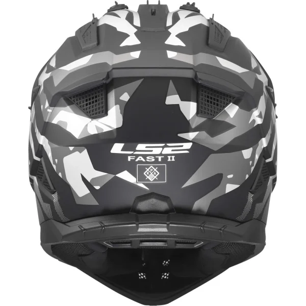 LS2 MX708 Fast II Grotesk MX Helmet Black/Grey