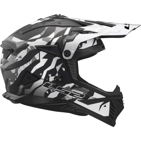 LS2 MX708 Fast II Grotesk MX Helmet Black/Grey