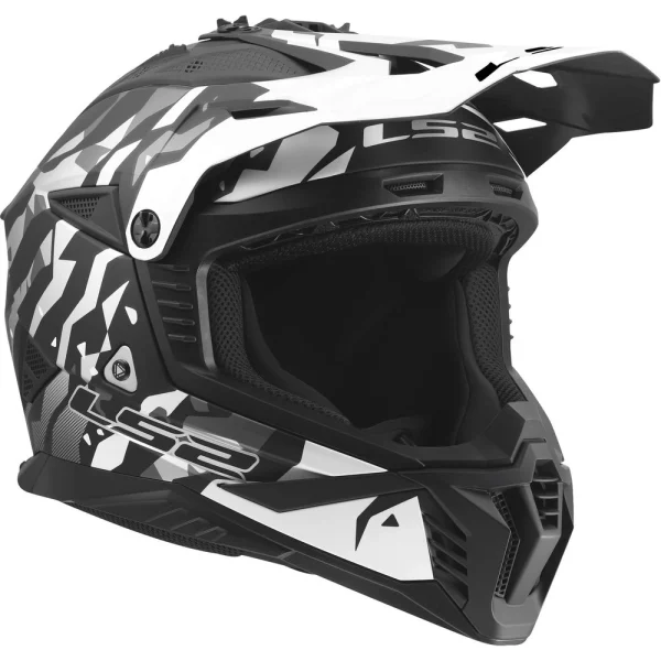 LS2 MX708 Fast II Grotesk MX Helmet Black/Grey