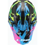 LS2 MX708 Fast II Grotesk MX Helmet Blue/Green