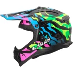 LS2 MX708 Fast II Grotesk MX Helmet Blue/Green