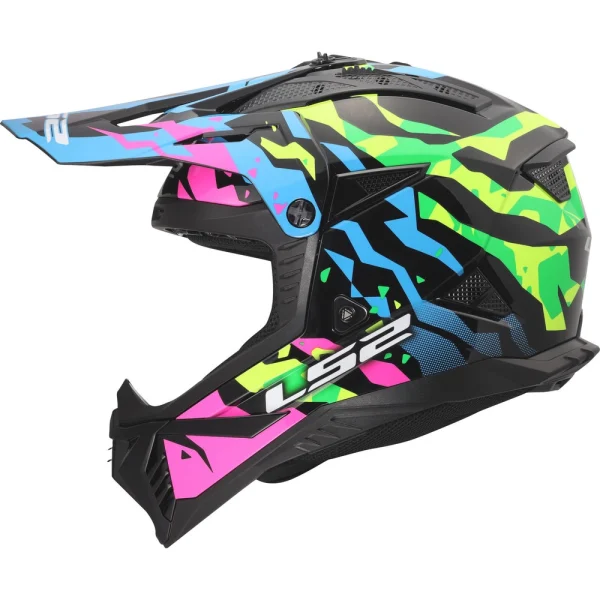 LS2 MX708 Fast II Grotesk MX Helmet Blue/Green