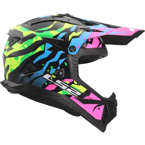 LS2 MX708 Fast II Grotesk MX Helmet Blue/Green