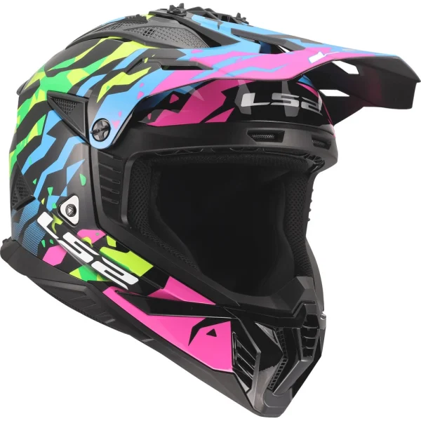 LS2 MX708 Fast II Grotesk MX Helmet Blue/Green