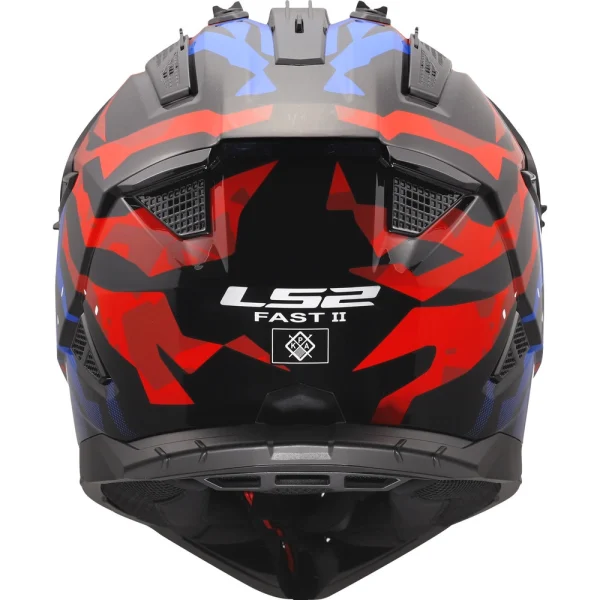 LS2 MX708 Fast II Grotesk MX Helmet White/Blue/Red