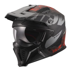LS2 OF606 Drifter Gas Helmet Grey/Red