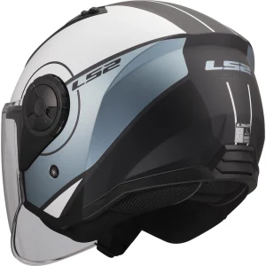 LS2 OF616 Airflow II Cover Jet Helmet Grey/Blue, Motoee.com